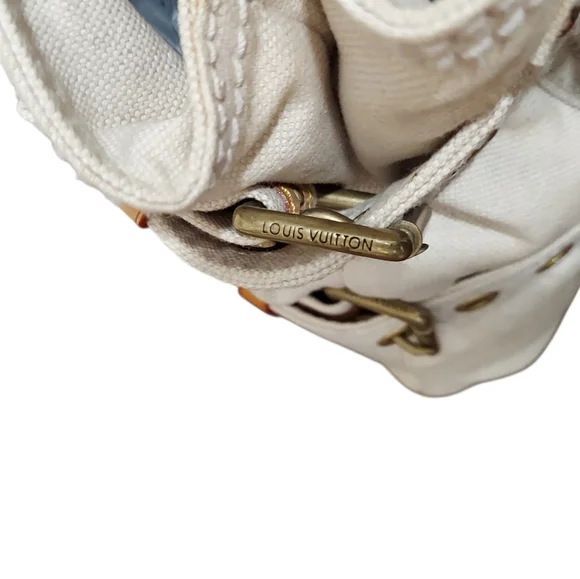 Louis Vuitton Limited Edition Globe Shopper Cabas Canvas Tote Bag Gently Loved - Picture 8 of 15